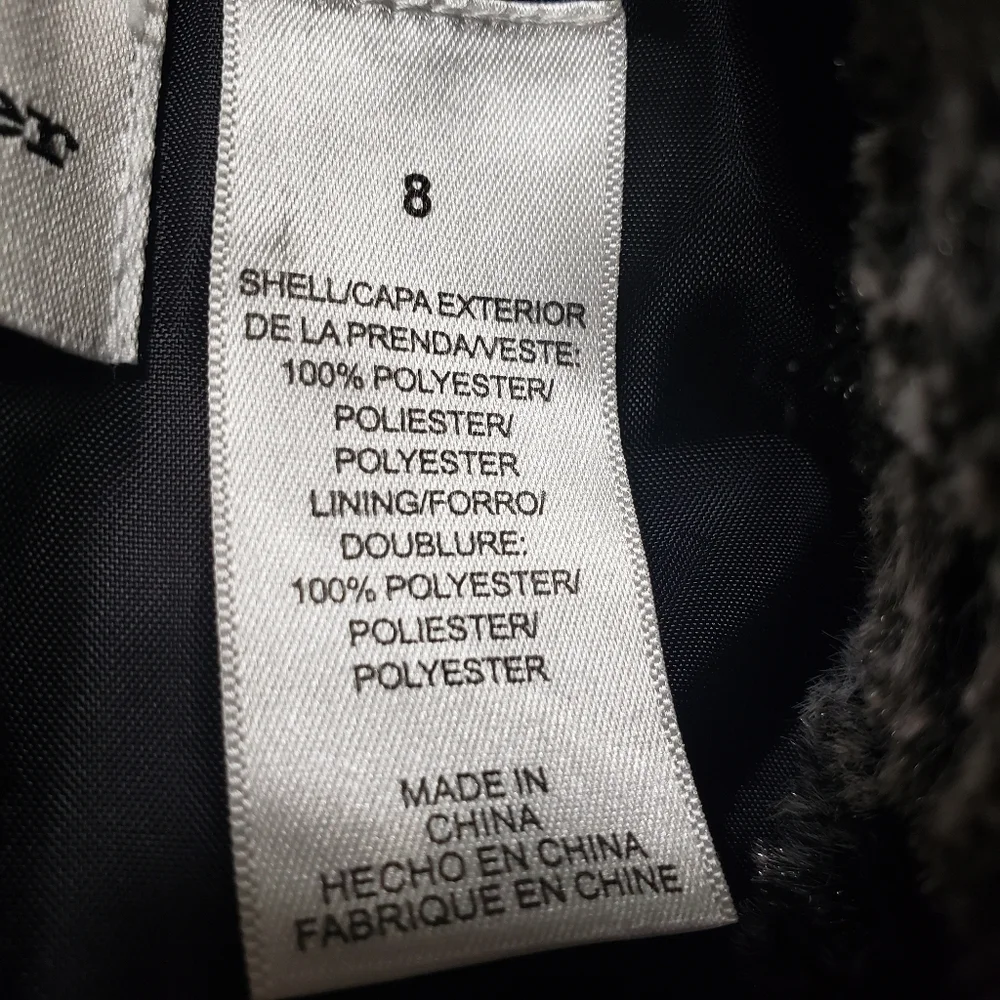 Alfred Dunner Black and Gray Jacket Size 8